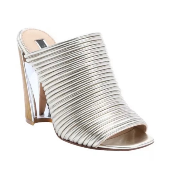 Rachel Zoe Metallic Leather Seneca Mules 7.5 - Picture 2 of 7